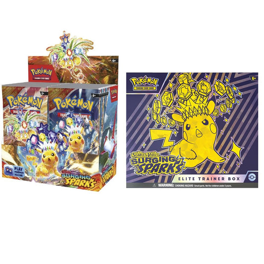 Pokemon: Scarlet & Violet Surging Sparks Combo ( 1 Booster Box + 1 Elite Trainer Box) *Expected Release Date 11 - 08 - 2024* - Collector Store LLC