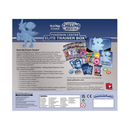 Pokemon: Sword & Shield Chilling Reign Pokemon Center Elite Trainer Box [Ice Rider Calyrex] - Collector Store LLC