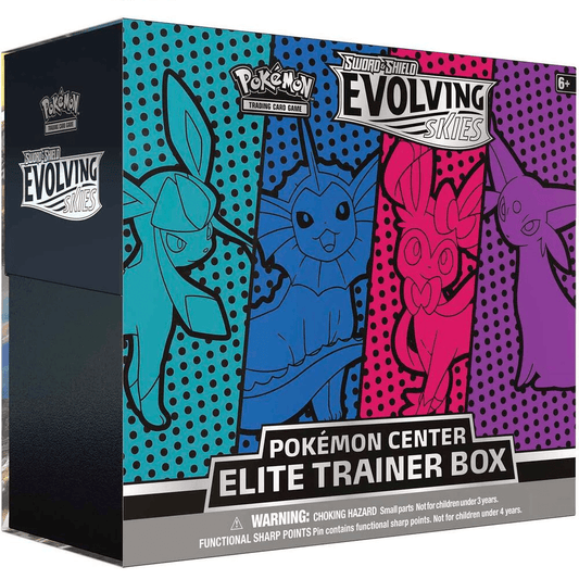 Pokemon: Sword & Shield Evolving Skies Pokemon Center Elite Trainer Box [Glaceon/Vaporeon/Sylveon/Espeon] - Collector Store LLC