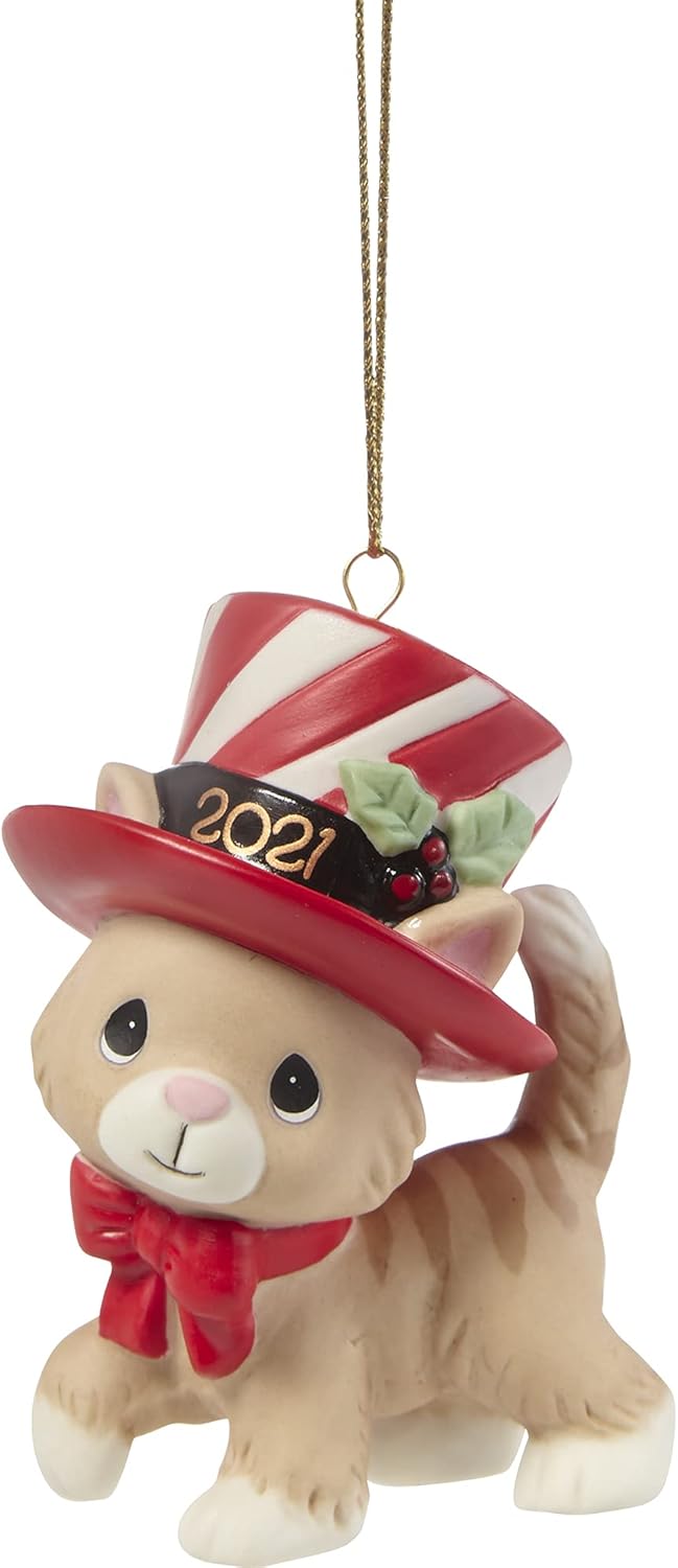 Precious Moments: "We Wish You A Meow - y Christmas" 2021 Ornament - Collector Store LLC