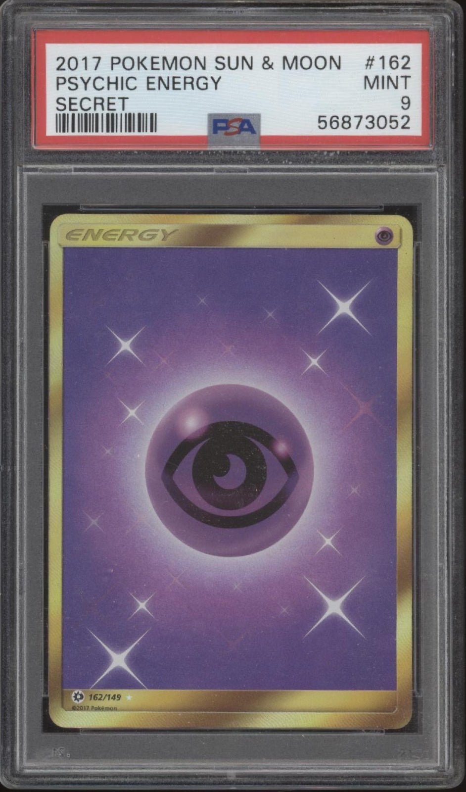 Psychic Energy Pokemon Sun & Moon Secret Rare 162 PSA 9 - Collector Store LLC