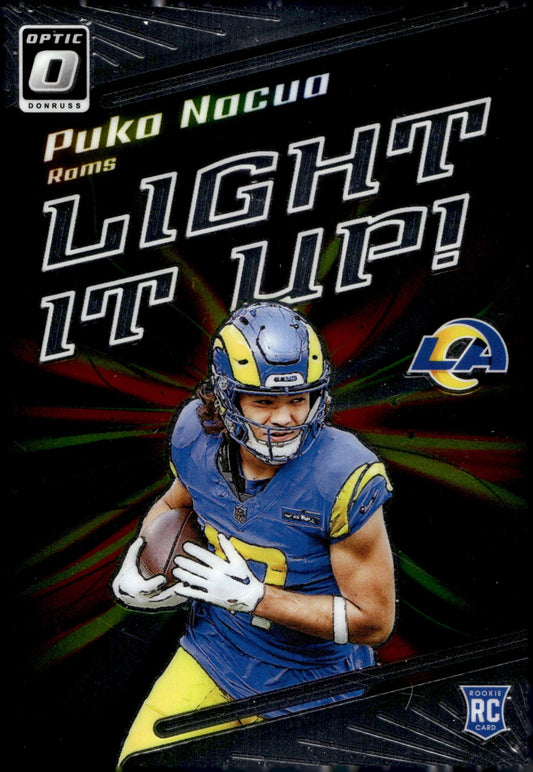 Puka Nacua 2023 Panini Donruss Optic Light It Up! RC #LU - PN - Collector Store LLC