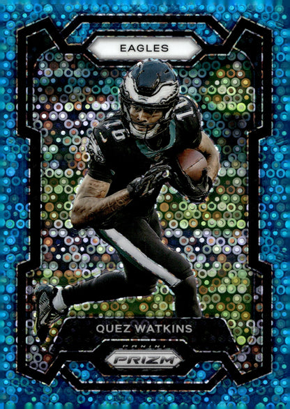 Quez Watkins 2023 Panini Prizm Blue No Huddle Prizm 87/95 #246 - Collector Store LLC