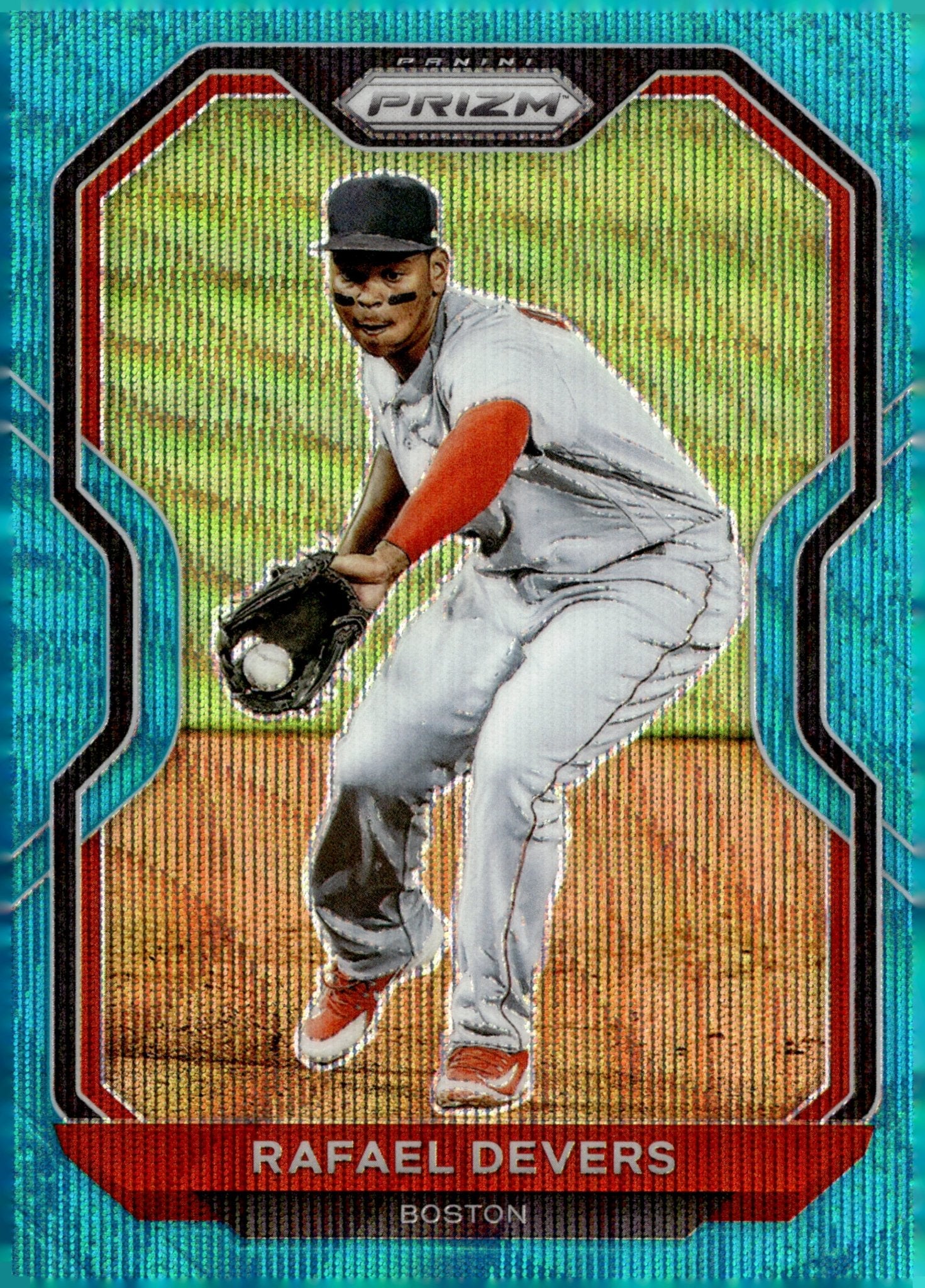 Rafael Devers 2021 Panini Prizm Aqua Wave Prizm #67 - Collector Store LLC