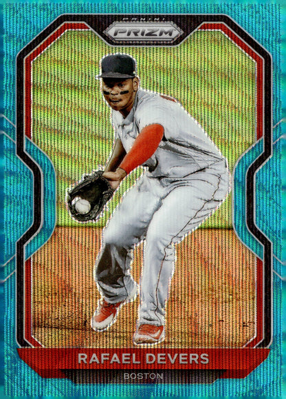 Rafael Devers 2021 Panini Prizm Aqua Wave Prizm #67 - Collector Store LLC