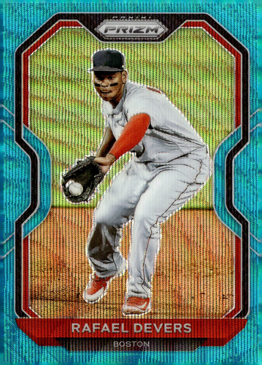 Rafael Devers 2021 Panini Prizm Aqua Wave Prizm #67 - Collector Store LLC