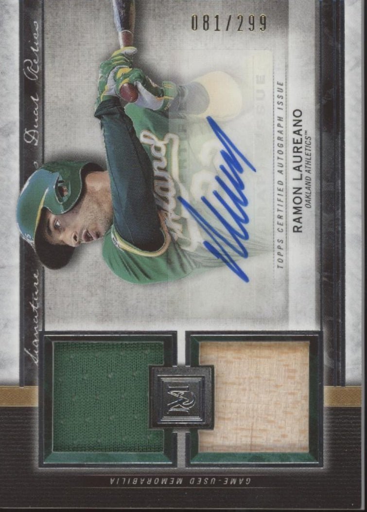 Ramon Laureano 2020 Topps Museum Collection Dual Relics Auto 081/299 #SSDA - RL - Collector Store LLC