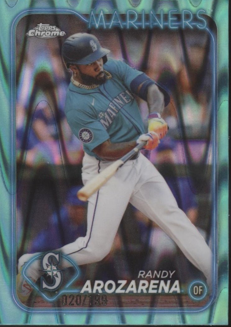 Randy Arozarena 2024 Topps Chrome Aqua Ray Wave Refractor 020/199 #USC194 - Collector Store LLC