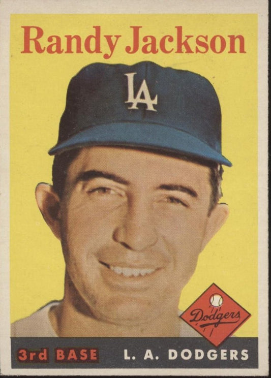 Randy Jackson 1958 Topps #301 Los Angeles Dodgers EX - Collector Store LLC