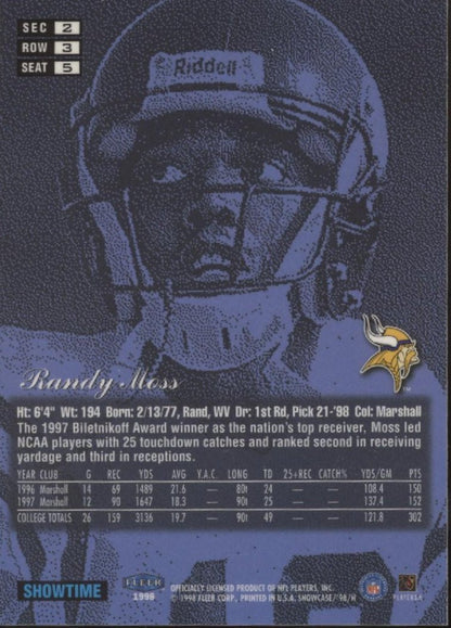 Randy Moss 1998 Fleer Flair Showtime RC #235 #2 - Collector Store LLC