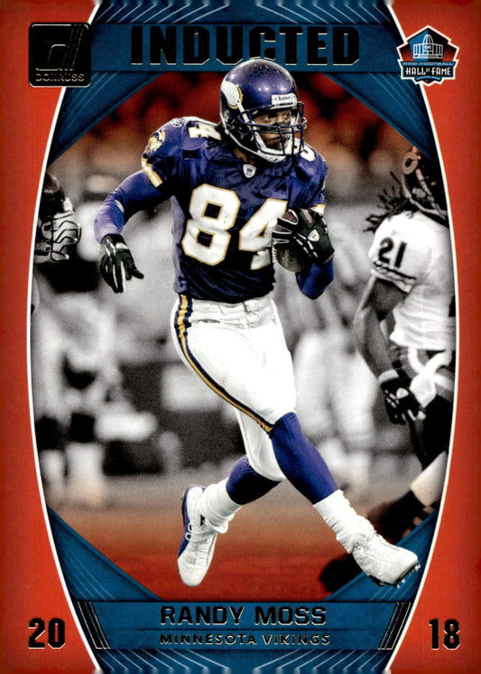 Randy Moss 2018 Panini Donruss Inducted #I - 3 - Collector Store LLC