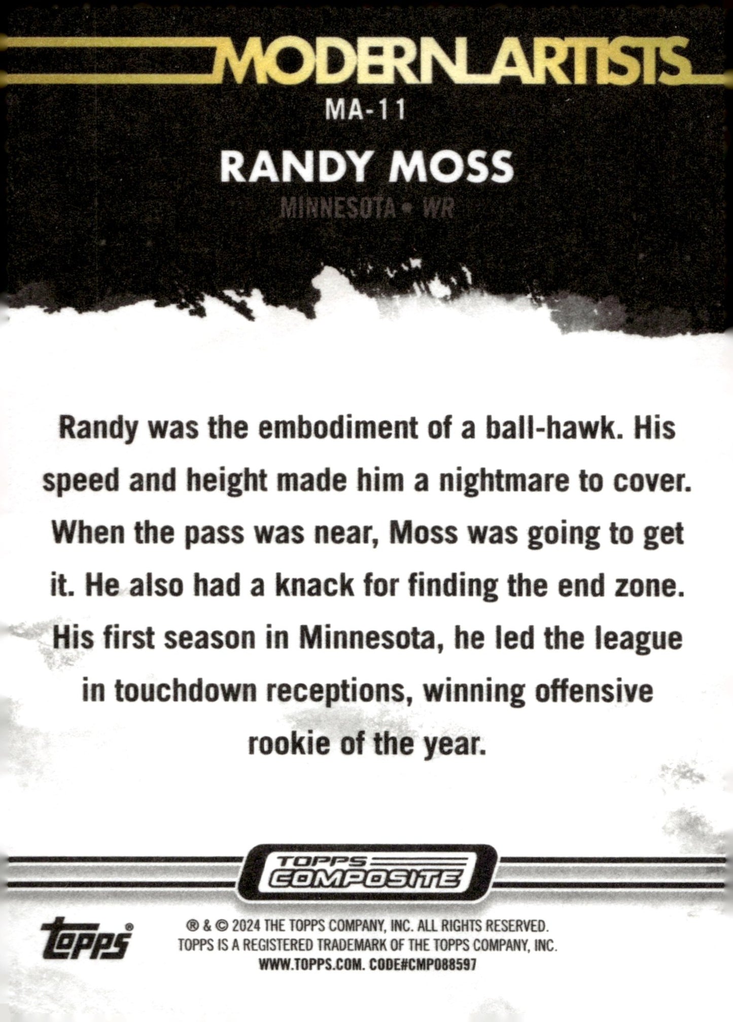 Randy Moss 2023 Topps Composite Gallery Modern Artists #MA - 11 - Collector Store LLC