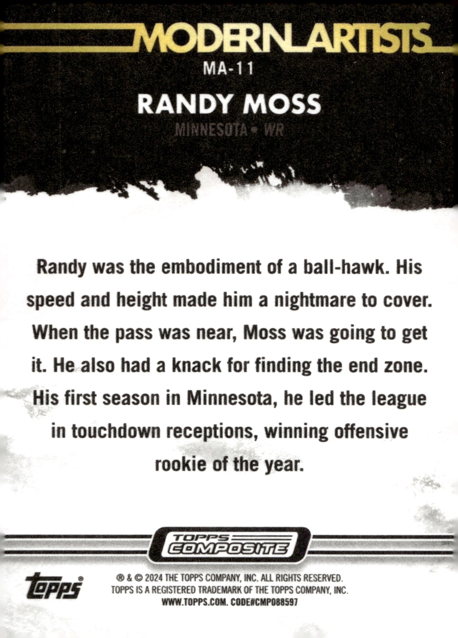 Randy Moss 2023 Topps Composite Gallery Modern Artists #MA - 11 - Collector Store LLC