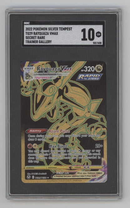 Raqyaza VMAX Pokemon Silver Tempest Secret Rare Trainer Gallery #TG29 SGC 10 - Collector Store LLC
