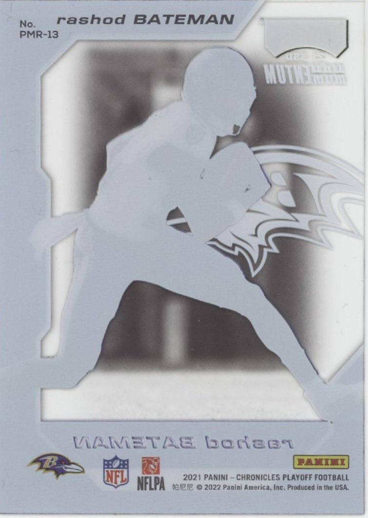 Rashod Bateman 2021 Panini Chronicles Playoff Momentum Clear RC #PMR - 13 - Collector Store LLC