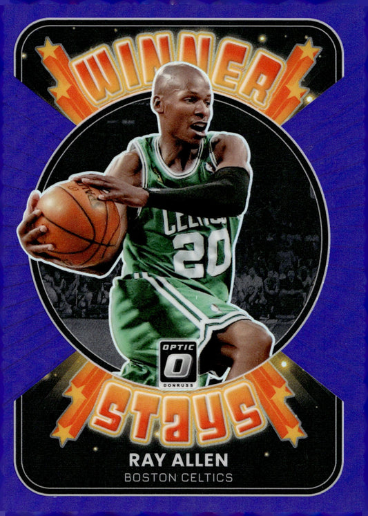 Ray Allen 2021 - 22 Panini Donruss Optic Winner Stays Purple Prizm #5 #1 - Collector Store LLC