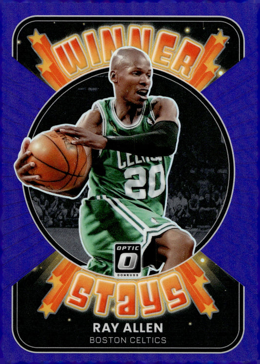Ray Allen 2021 - 22 Panini Donruss Optic Winner Stays Purple Prizm #5 #2 - Collector Store LLC