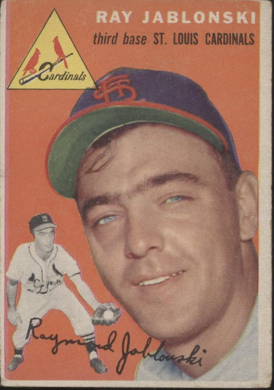 Ray Jablonski 1954 Topps #26 St. Louis Cardinals VG - Collector Store LLC