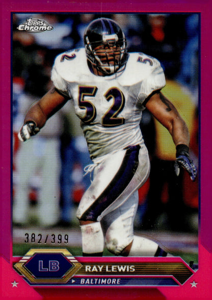 Ray Lewis 2023 Topps Composite Chrome Magenta Refractor 382/399 #20 - Collector Store LLC