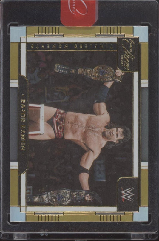 Razor Ramon 2024 Panini Three Count Timeless Moments Gold Refractor 06/10 #185 - Collector Store LLC