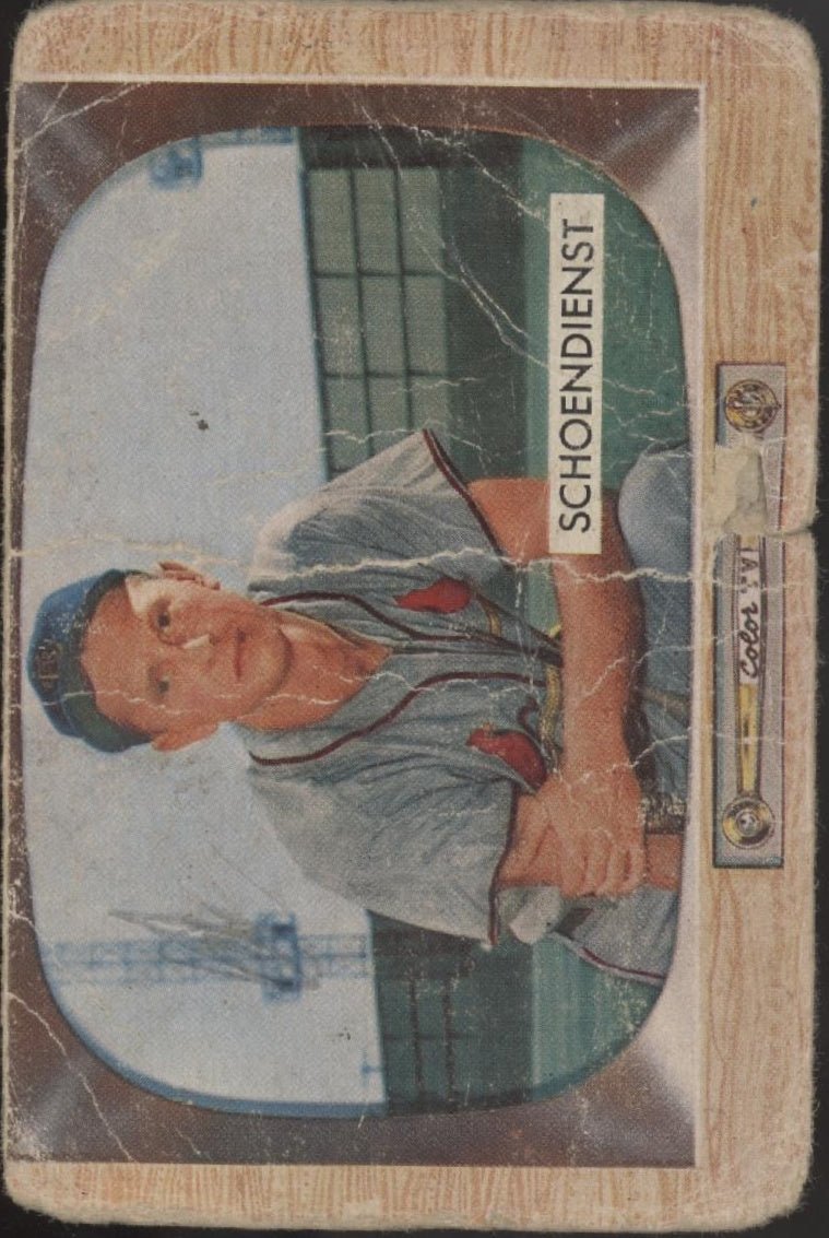 Red Schoendienst 1955 Bowman #29 St. Louis Cardinals PR - Collector Store LLC