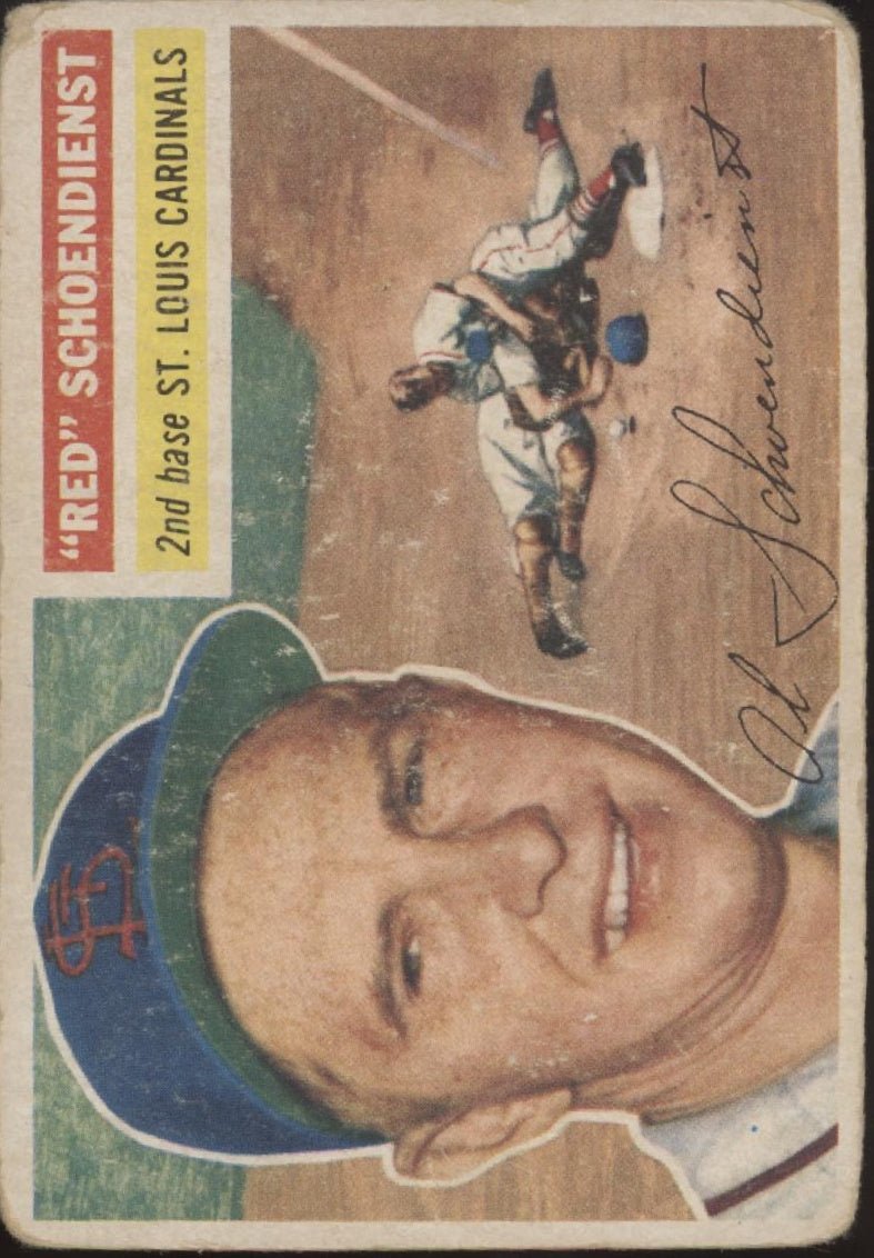 Red Schoendienst 1956 Topps #165 St. Louis Cardinals GD - Collector Store LLC