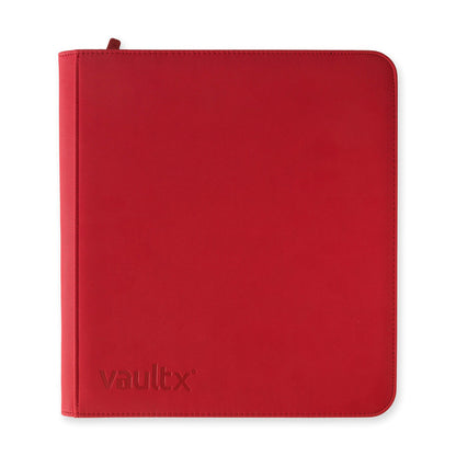 Vaultx 12-Pocket Exo-Tec Zip Binder - Fire Red