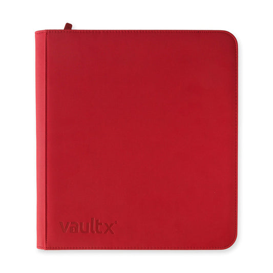 Vaultx 12-Pocket Exo-Tec Zip Binder - Fire Red