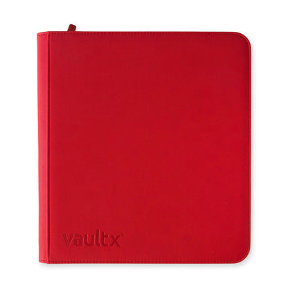 Vaultx 12-Pocket Exo-Tec XL Zip Binder - Fire Red