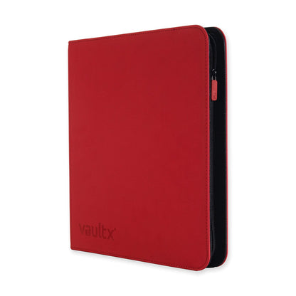 Vaultx 12-Pocket Exo-Tec Zip Binder - Fire Red