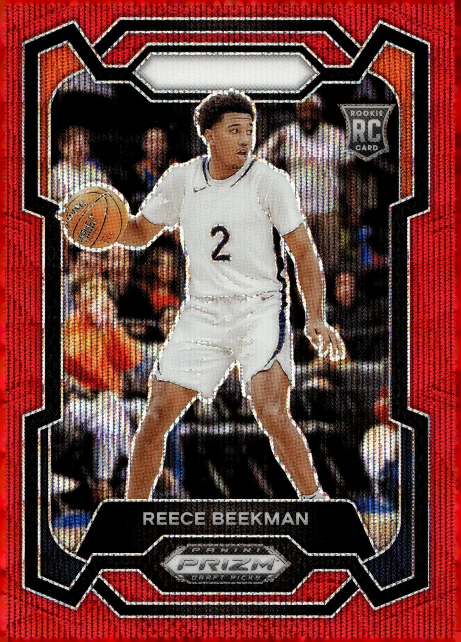 Reece Beekman 2024 Panini Prizm Draft Picks Red Wave Prizm RC #83 - Collector Store LLC