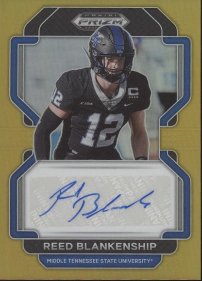 Reed Blankenship 2022 Panini Prizm Draft Picks Gold Prizm Auto 05/10 #RA - RBL - Collector Store LLC