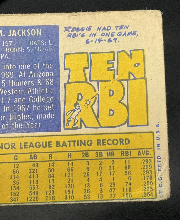 Reggie Jackson 1970 Topps #140 Oakland Athletics GD - Collector Store LLC