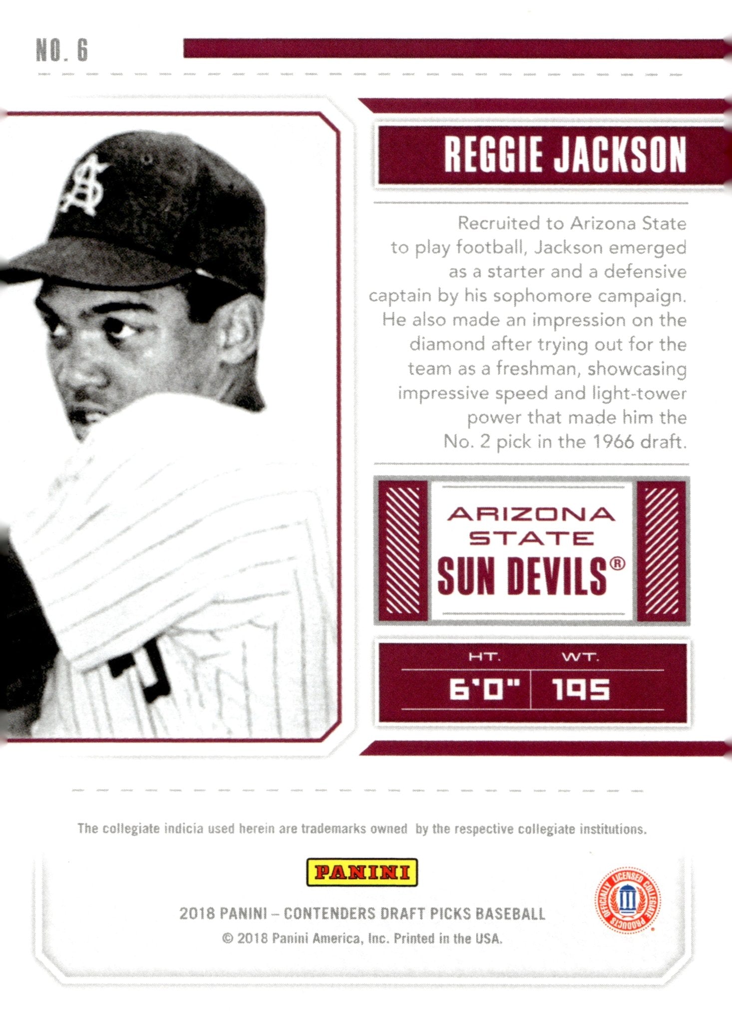 Reggie Jackson 2018 Panini Contenders Draft Picks Ticket 53/99 #6 - Collector Store LLC