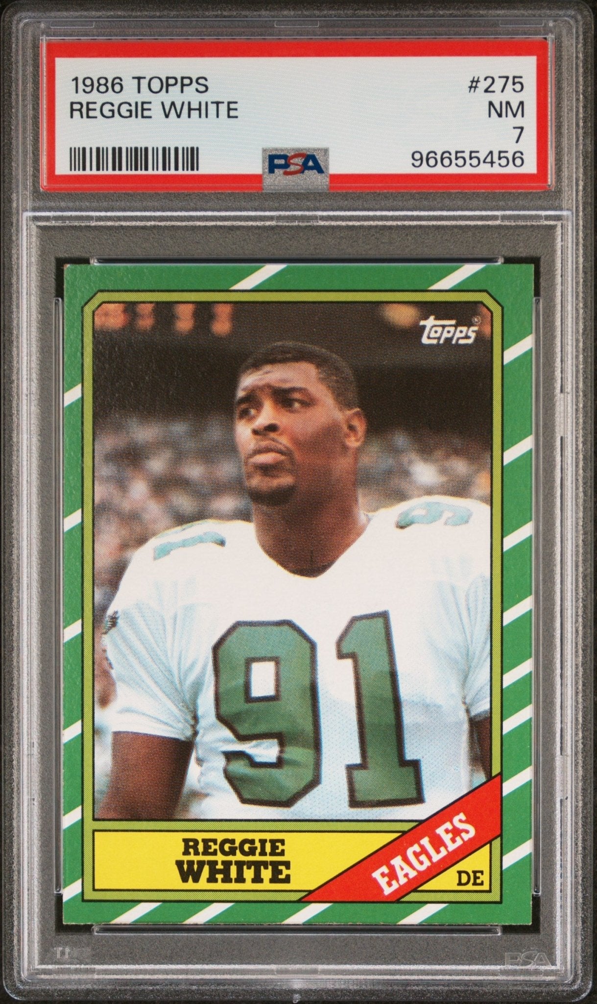 Reggie White 1986 Topps RC #275 PSA 7 - Collector Store LLC