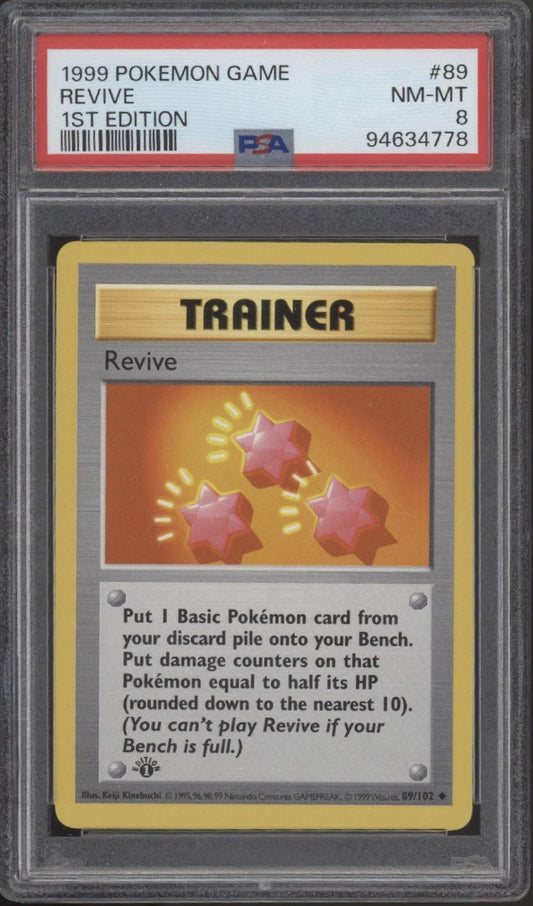 Revive Pokemon Base Set 1st Edition #89 PSA 8 - Collector Store LLC