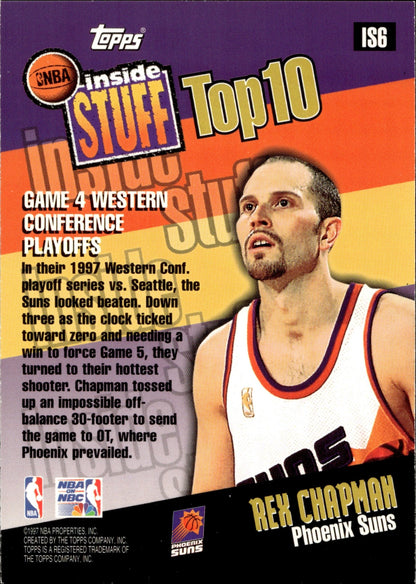 Rex Chapman 1997 - 98 Topps Inside Stuff #IS6 - Collector Store LLC