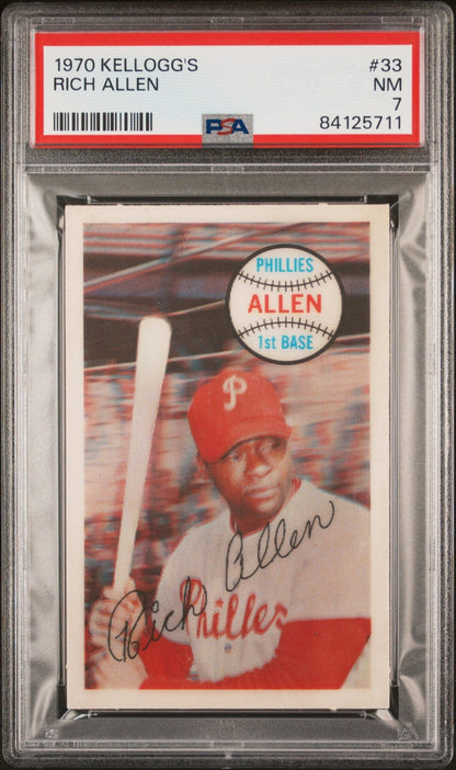 Rich Allen 1970 Kellogg's 33 PSA 7 - Collector Store LLC