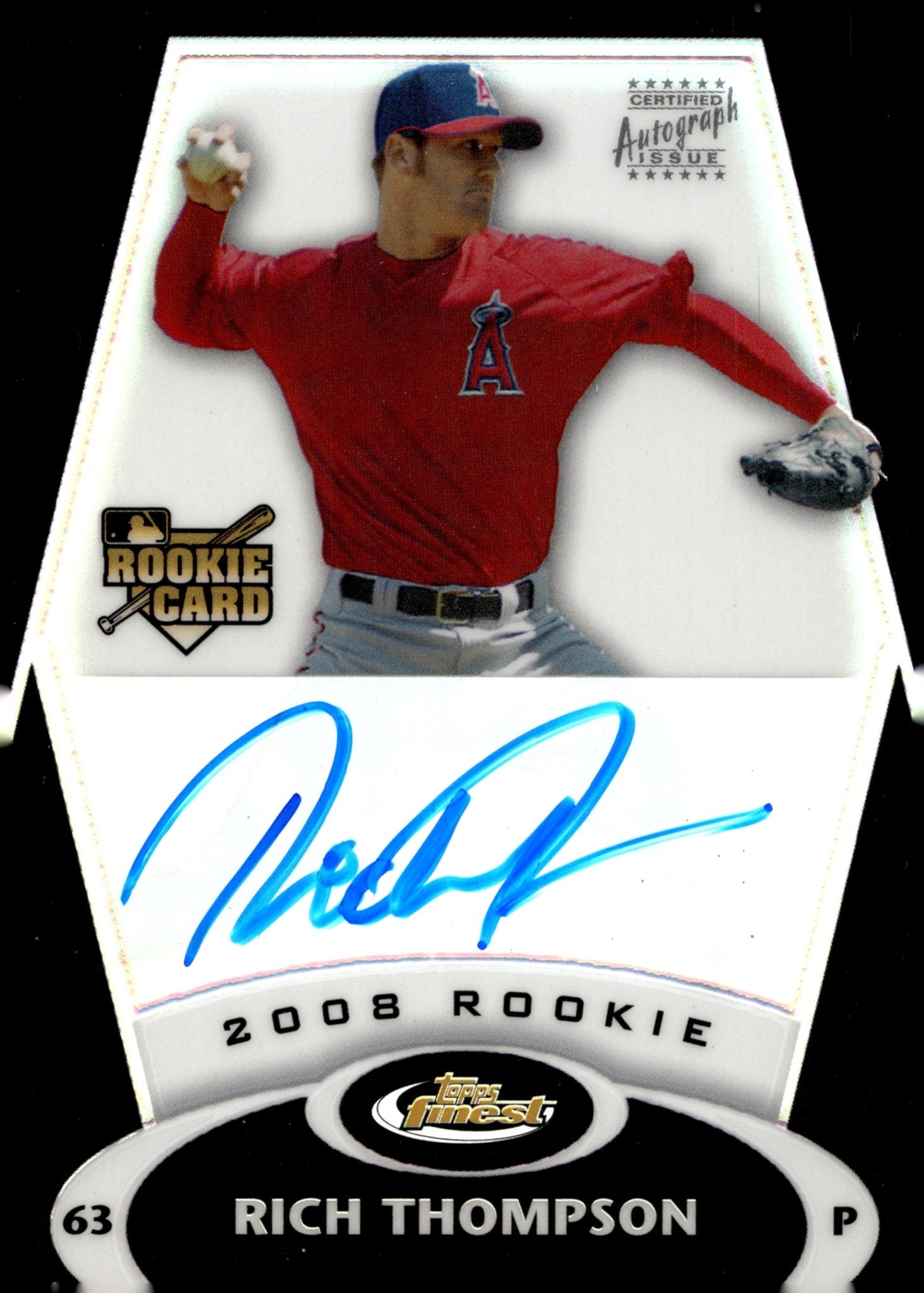 Rich Thompson 2008 Topps Finest RC Auto 87/99 #152 - Collector Store LLC