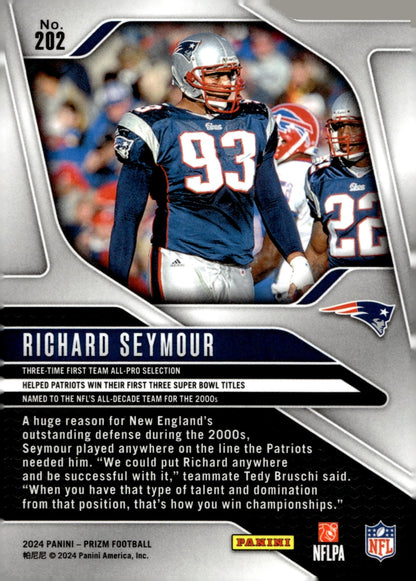 Richard Seymour 2024 Panini Prizm #202 - Collector Store LLC