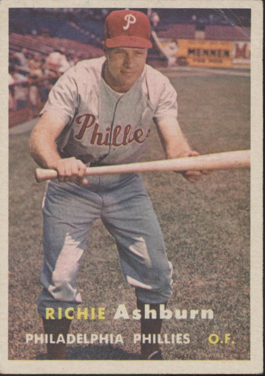 Richie Ashburn 1957 Topps #70 Philadelphia Phillies VG - Collector Store LLC