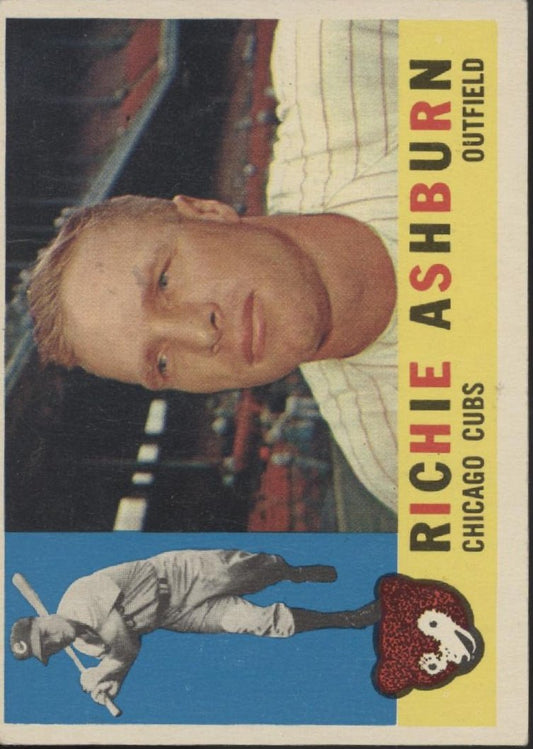 Richie Ashburn 1960 Topps 305 Chicago Cubs VG - Collector Store LLC