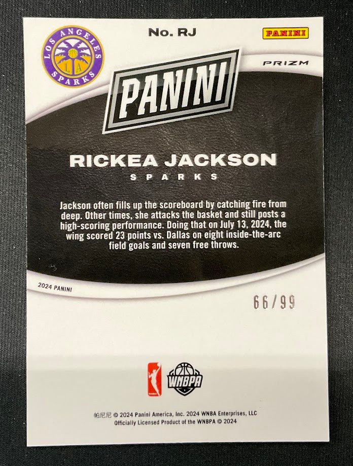 Rickea Jackson 2024 Panini WNBA Prizm RC 66/99 #RJ - Collector Store LLC