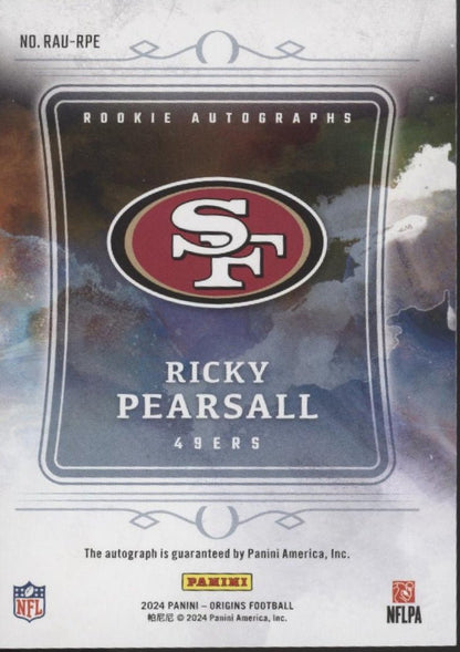 Rickey Pearsall 2024 Panini Origins Blue RC Auto 18/49 #RAU - RPE - Collector Store LLC