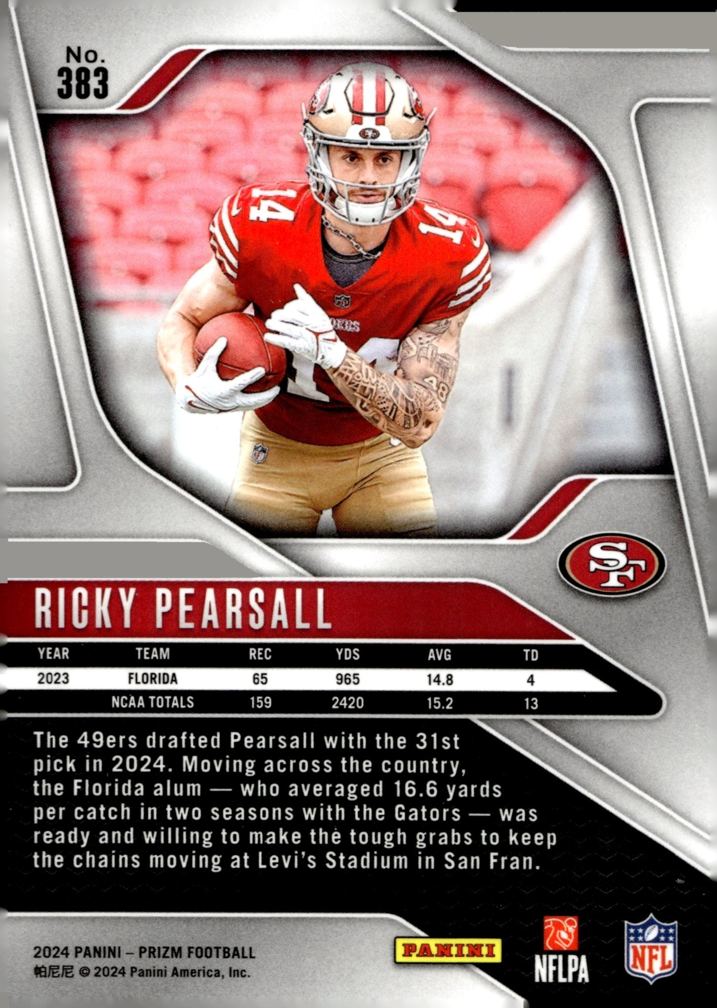 Ricky Pearsall 2024 Panini Prizm RC #383 - Collector Store LLC