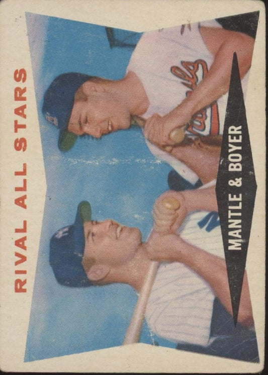 Rival All Stars 1960 Topps Mickey Mantle Ken Boyer #160 GD - Collector Store LLC