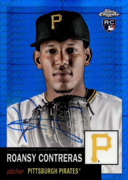Roansy Contreras 2022 Topps Chrome Platinum Blue Hyper Refractor RC Auto 30/99 - Collector Store LLC