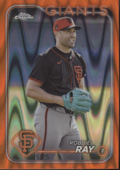 Robbie Ray 2024 Topps Chrome Orange Ray Wave Refractor 15/25 #106 - Collector Store LLC