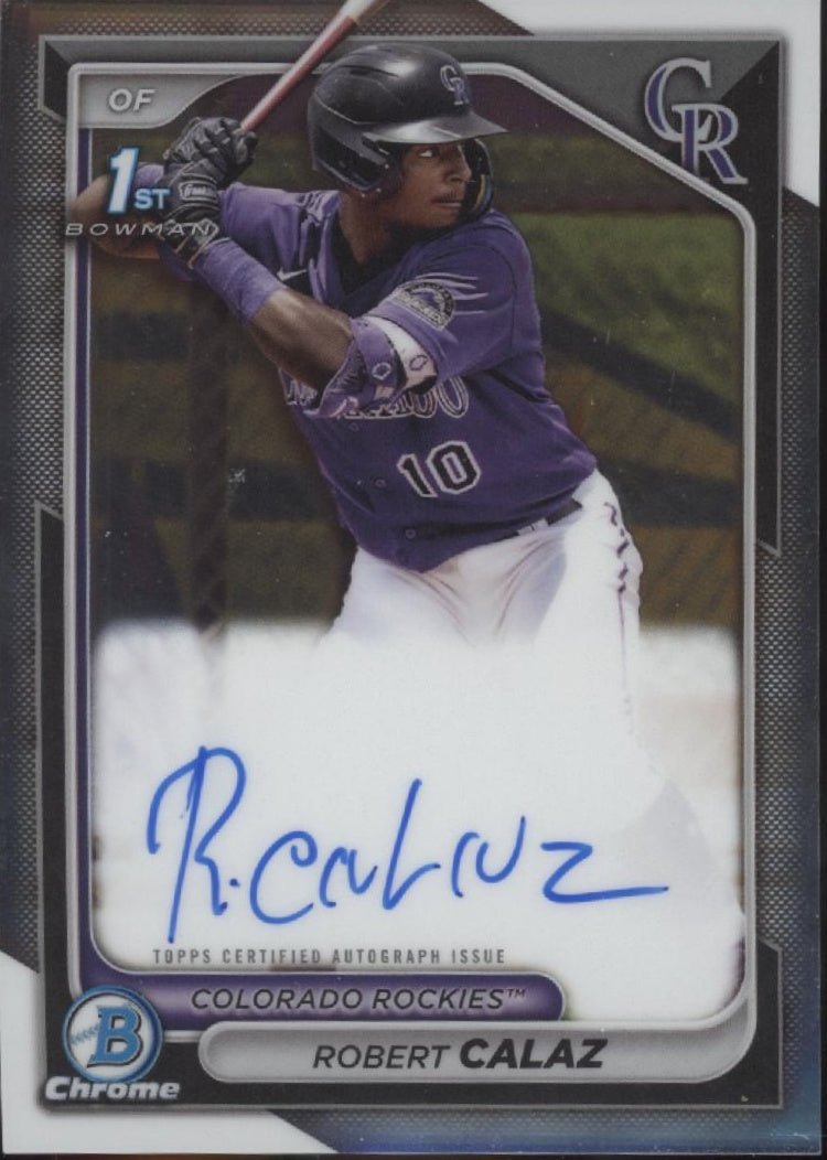 Robert Calaz 2024 Bowman Chrome Auto #CPA - RCA - Collector Store LLC