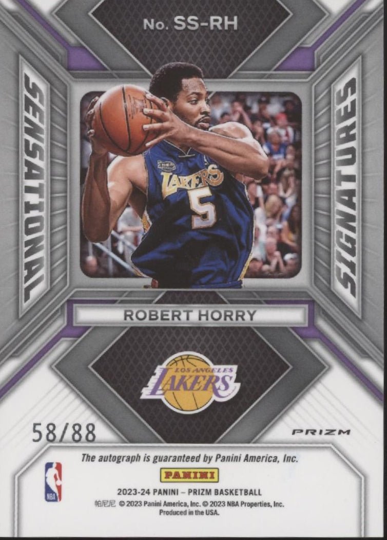 Robert Horry 2023 - 24 Panini Prizm Sensational Signatures Scope Prizm Auto 58/88 - Collector Store LLC